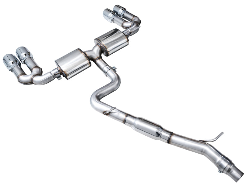 AWE 22-24 Audi 8Y S3 Touring Edition Exhaust - Chrome Silver Tips