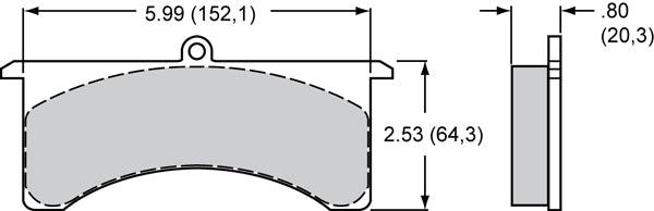 Wilwood Brake Pads 7520-TX1 .80 Thick