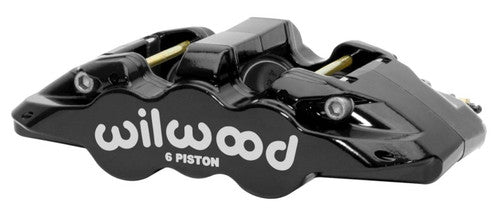 Wilwood Aero6-DM Caliper L/H Black w/ Logo 6.52in Piston 1.30in Disc