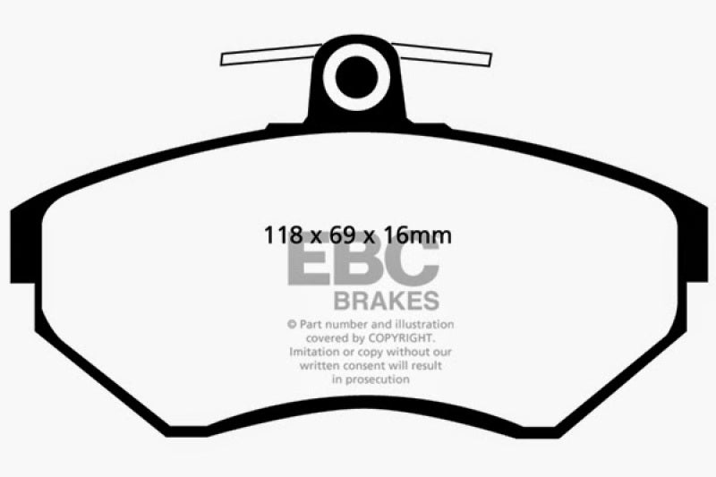 EBC 97-02 Volkswagen Cabriolet 2.0 Greenstuff Front Brake Pads