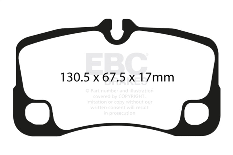 EBC 07-09 Porsche 911 (997) (Cast Iron Rotor only) 3.6 GT3 Bluestuff Rear Brake Pads