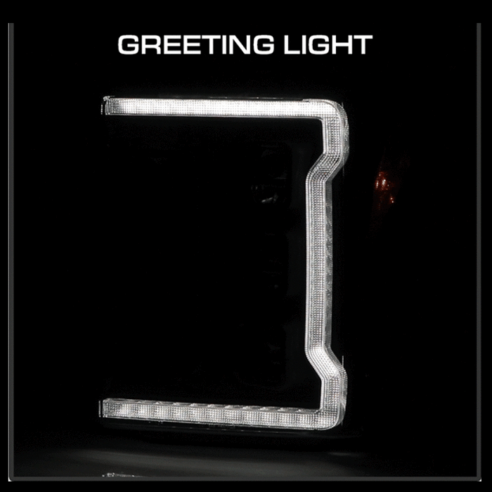 Spyder 17-19 Ford F-250/F-350/F-450 High-Power LED Headlights - Black (PRO-YD-FS17LEDAP-SEQSBGR-BK)