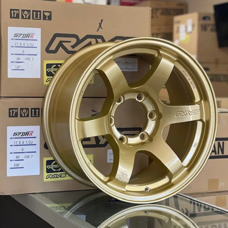 Gram Lights 57DR-X 17x8.5 +00 6-139.7 E8 Gold Wheel