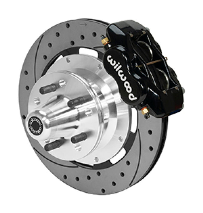 Wilwood Forged Dynalite Pro Series Front Brake Kit Black Caliper 11.00in SRP Drilled & Slotted Rotor