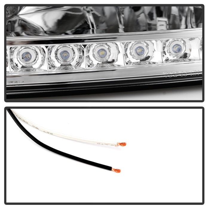 xTune Ford F150 97-03 Crystal Headlights w/ Clear LED Corners Chrome HD-ON-FF15097-LED-SET-C