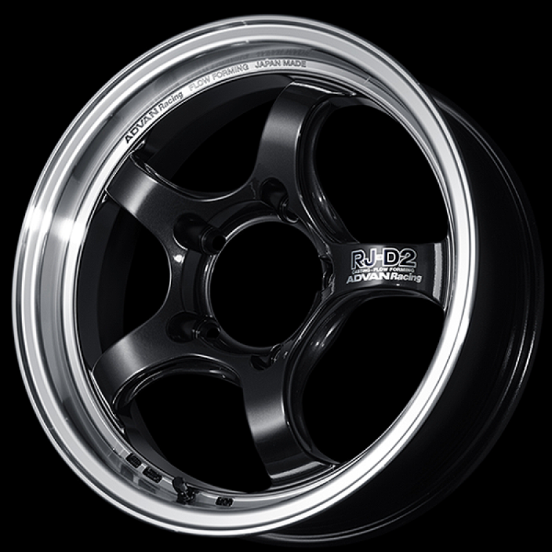 Advan RG-D2 17x7.5 / +38 Offset / 4x100 / 63mm Bore / Machining and Black Gunmetallic