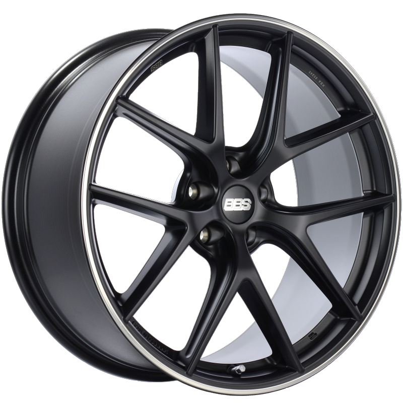 BBS CI-R 20x9.5 5x120 ET40 Satin Black Polished Rim Protector Wheel -82mm PFS/Clip Required