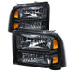 xTune Ford F250/350/450 Super Duty 05-07 Crystal Headlights w/ LED Black HD-JH-FS05-LED-BK