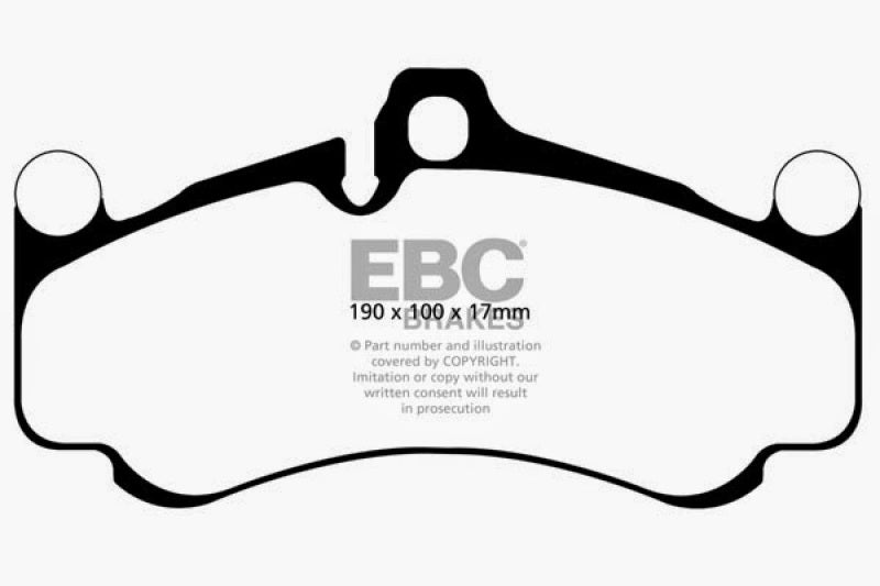 EBC 10-12 Porsche 911 (997) (Cast Iron Rotor only) 3.8 GT3 Redstuff Front Brake Pads