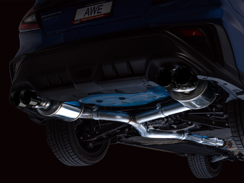 AWE Tuning 2022+ VB Subaru WRX Touring Edition Exhaust - Diamond Black Tips