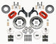 Wilwood Forged Dynalite Front Kit 11.00in Drill-Red 65-68 Chevy Impala -Drum Spindle