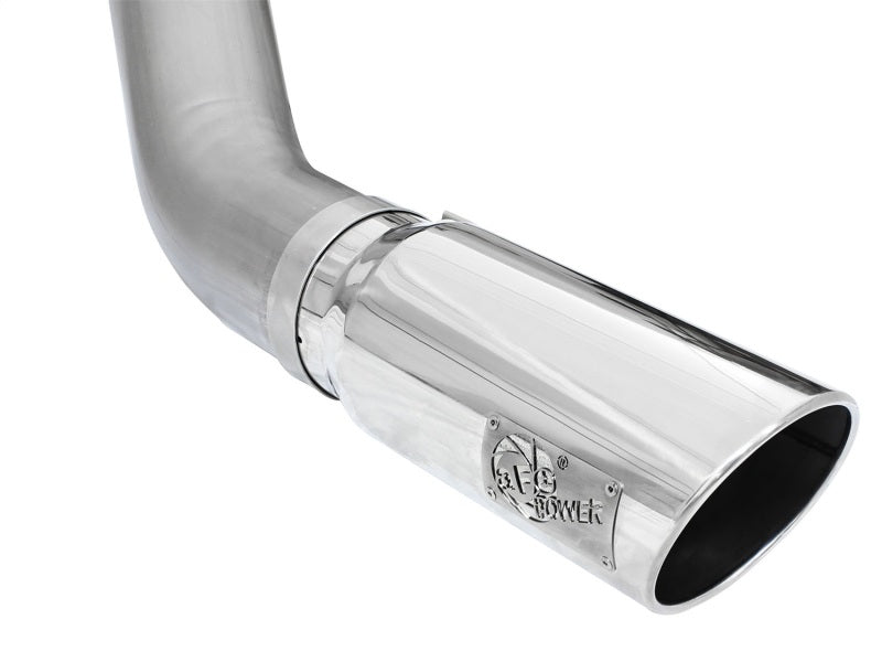 aFe MACHForce XP Exhaust Large Bore 5in DPF-Back SS 13-15 Dodge Trucks L6-6.7L (td) *Polish Tip