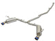 aFe POWER Takeda 16-17 Honda Civic I4-1.5L (t) 2.5-2.25in 304 SS CB Dual-Exit Exhaust Blue Tips
