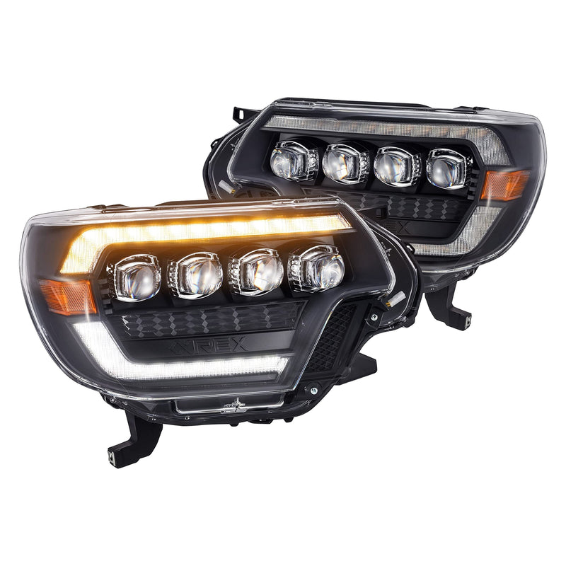 AlphaRex 05-15 Toyota Tacoma NOVA LED Tail Lights - Black