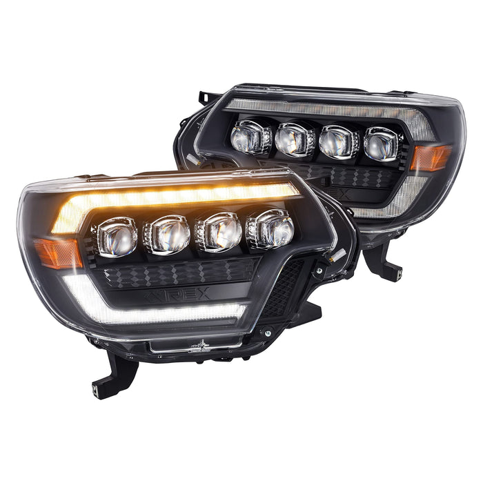 AlphaRex 05-15 Toyota Tacoma NOVA LED Tail Lights - Black