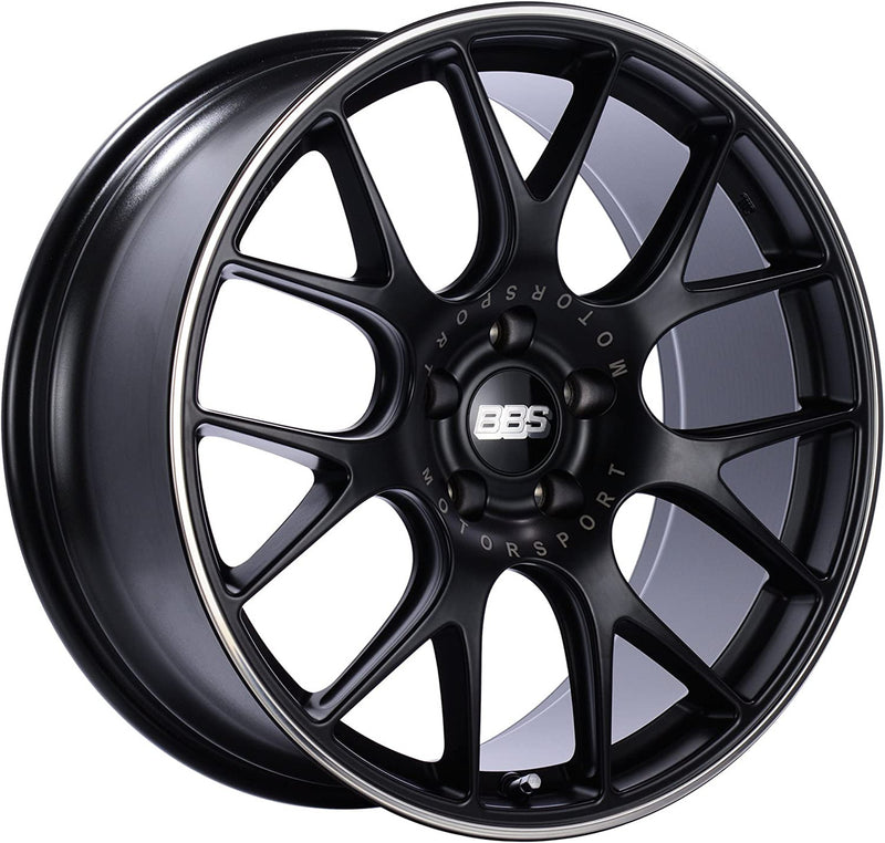 BBS CH-RII 21x9.5 5x112 Satin Black Wheel w/ Polished SS Lip w/ Motorsport Etch