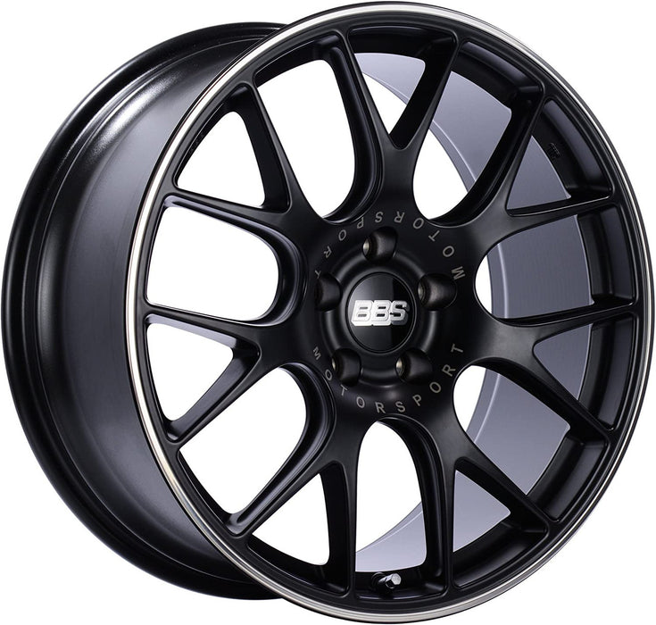 BBS CH-RII 21x9.5 5x112 Satin Black Wheel w/ Polished SS Lip w/ Motorsport Etch