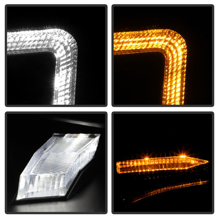 Spyder 15-20 GMC Yukon  Halogen Model Only Projector Headlights - Black (PRO-YD-GY15HALSI-SBSEQ-BK)