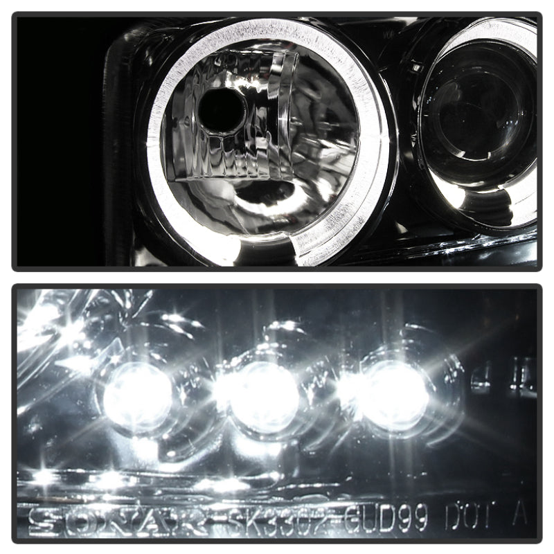 Spyder GMC Sierra 1500/2500/3500 99-06 Projector Headlights LED Halo LED Smoke PRO-YD-CDE00-HL-SMC