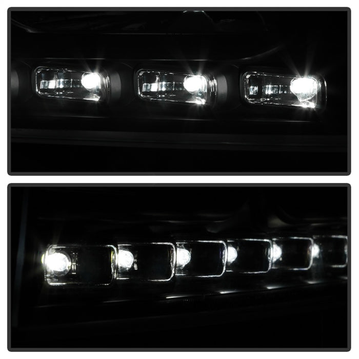 xTune Dodge Charger 06-10 1Pc LED Crystal Headlights Black HD-ON-DCH05-1PC-LED-BK