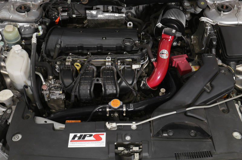 HPS Performance Air Intake - 2008-2014 Mitsubishi Lancer 2.0L / 2.4L NonTurbo EGR Tube Equipped - Red (827-162R)