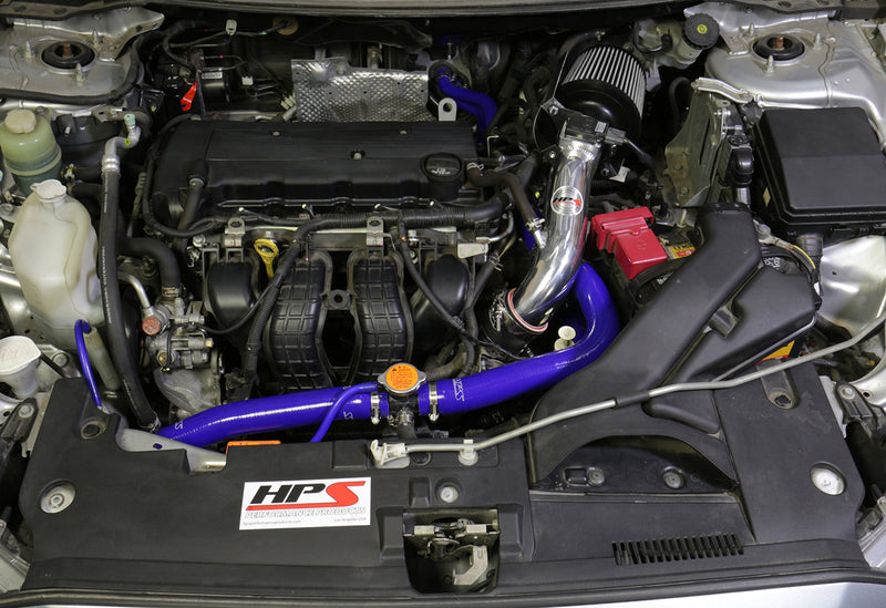 HPS Performance Air Intake - 2008-2014 Mitsubishi Lancer 2.0L / 2.4L NonTurbo EGR Tube Equipped - Blue (827-162BL)