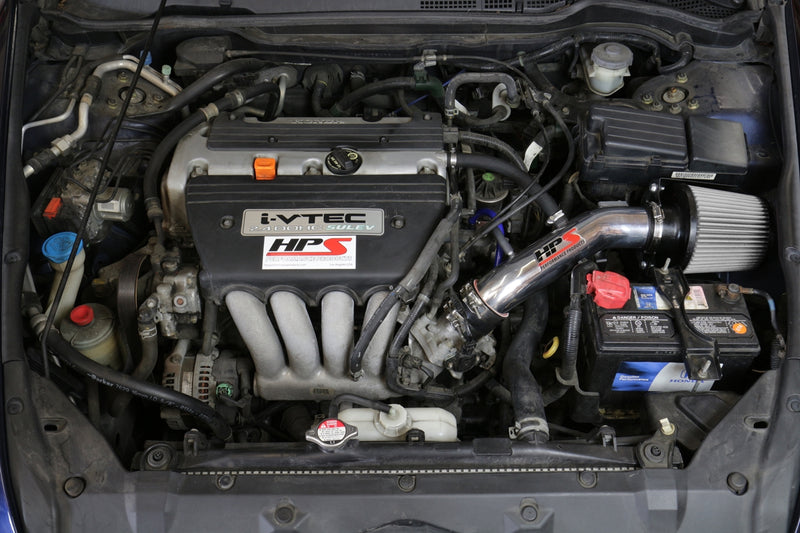HPS Performance Air Intake - 2003-2007 Honda Accord 2.4L with MAF Sensor SULEV - Black (827-173WB)