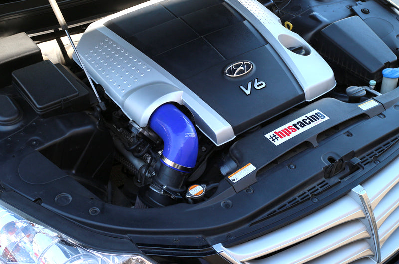 HPS Performance Air Intake - 2009-2011 Hyundai Genesis Sedan 3.8L V6 - Blue (827-276BL)