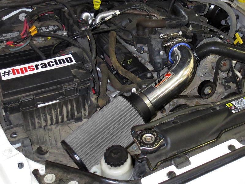 HPS Performance Air Intake - 2007-2011 Jeep Wrangler 3.8L V6 - Polished (827-300P)