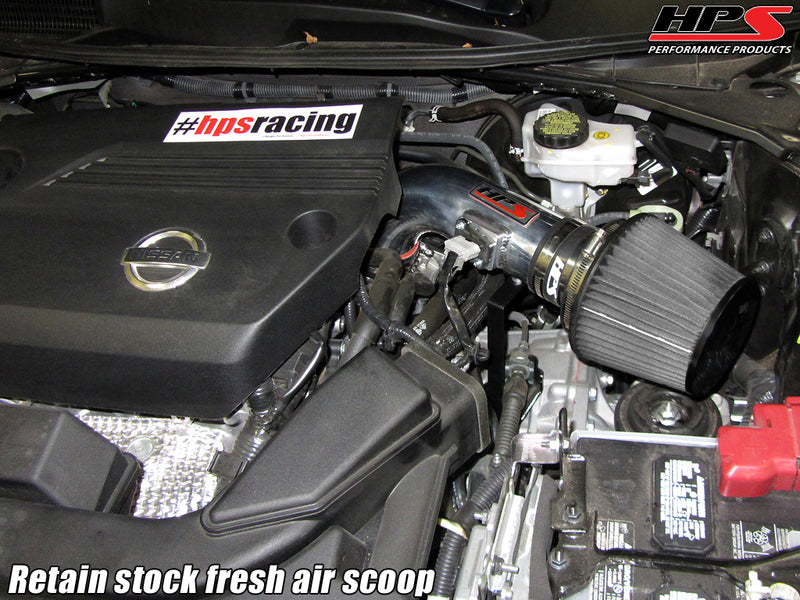 HPS Performance Air Intake - 2013-2018 Nissan Altima Sedan 2.5L - Red (827-529R)