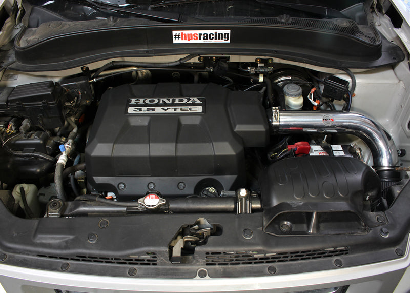 HPS Performance Air Intake - 2006-2008 Honda Ridgeline 3.5L V6 - Polished (827-530P)