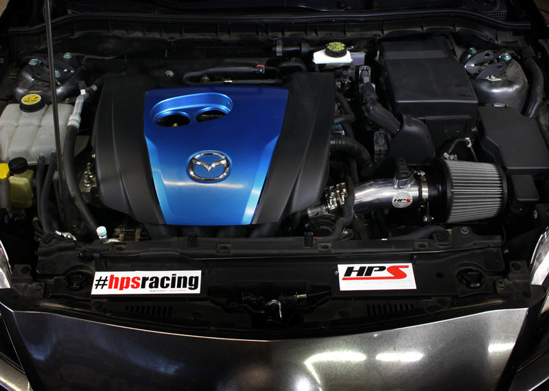HPS Performance Air Intake - 2012-2013 Mazda Mazda3 2.0L Skyactiv - Polished (827-531P)