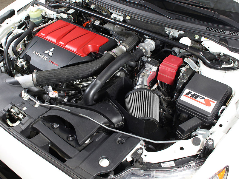 HPS Performance Air Intake - 2008-2015 Mitsubishi Lancer Evolution X 2.0L - Blue (827-535BL)