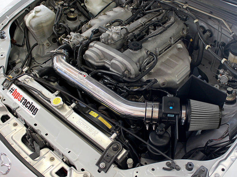 HPS Performance Air Intake - 1999-2005 Mazda Miata 1.8L Non Turbo - Polished (827-537P)