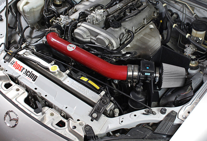 HPS Performance Air Intake - 1999-2005 Mazda Miata 1.8L Non Turbo - Red (827-537R)