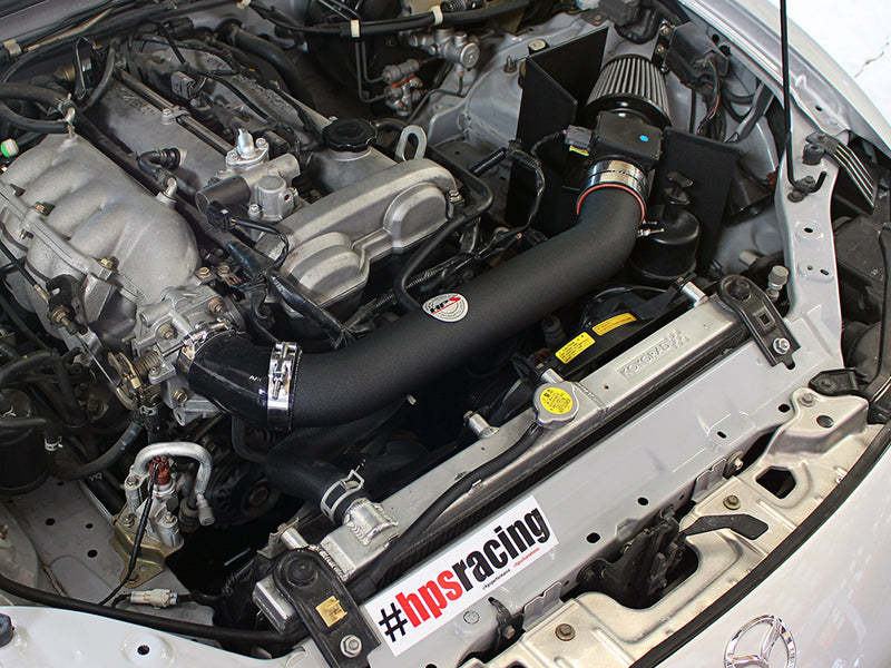 HPS Performance Air Intake - 1999-2005 Mazda Miata 1.8L Non Turbo - Black (827-537WB)