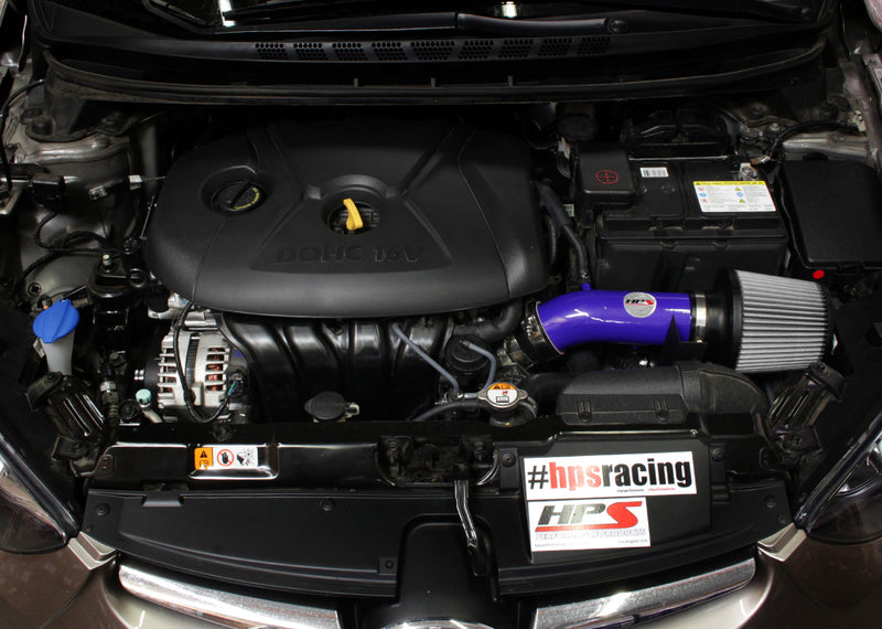 HPS Performance Air Intake - 2011-2016 Hyundai Elantra 1.8L - Blue (827-538BL)