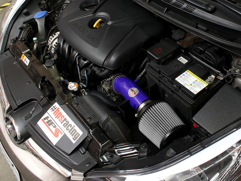 HPS Performance Air Intake - 2011-2016 Hyundai Elantra 1.8L - Blue (827-538BL)