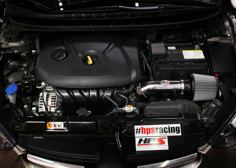 HPS Performance Air Intake - 2011-2016 Hyundai Elantra 1.8L - Polished (827-538P)