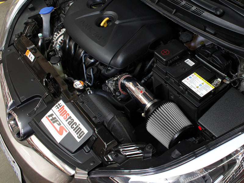 HPS Performance Air Intake - 2011-2016 Hyundai Elantra 1.8L - Polished (827-538P)