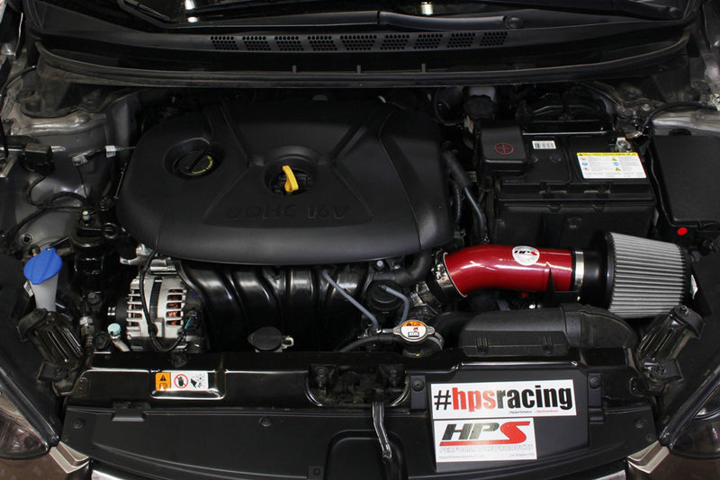 HPS Performance Air Intake - 2011-2016 Hyundai Elantra 1.8L - Red (827-538R)