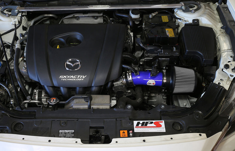 HPS Performance Air Intake - 2014-2017 Mazda Mazda6 2.5L Skyactiv - Blue (827-547BL)