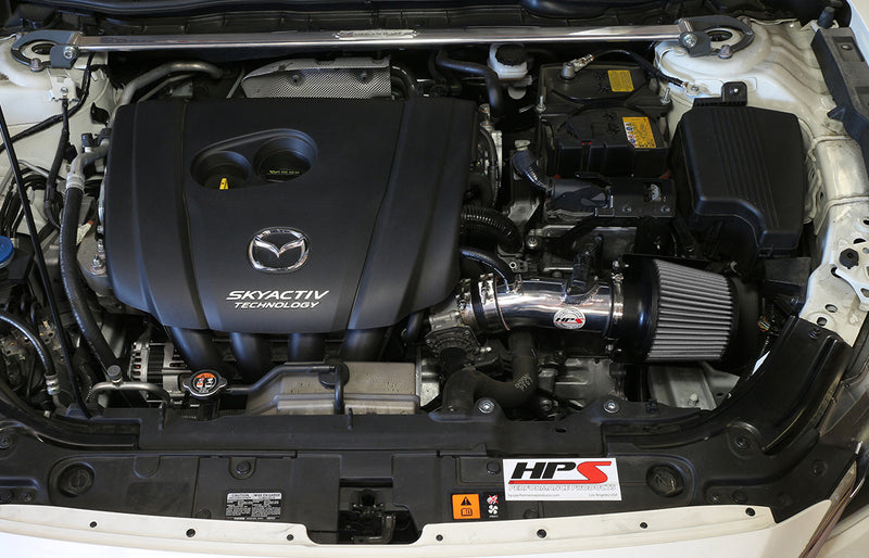 HPS Performance Air Intake - 2014-2017 Mazda Mazda6 2.5L Skyactiv - Polished (827-547P)