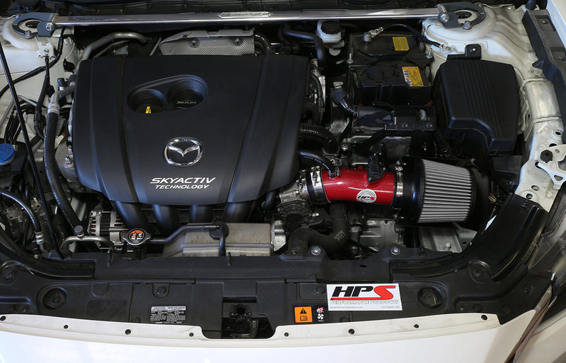 HPS Performance Air Intake - 2014-2017 Mazda Mazda6 2.5L Skyactiv - Red (827-547R)