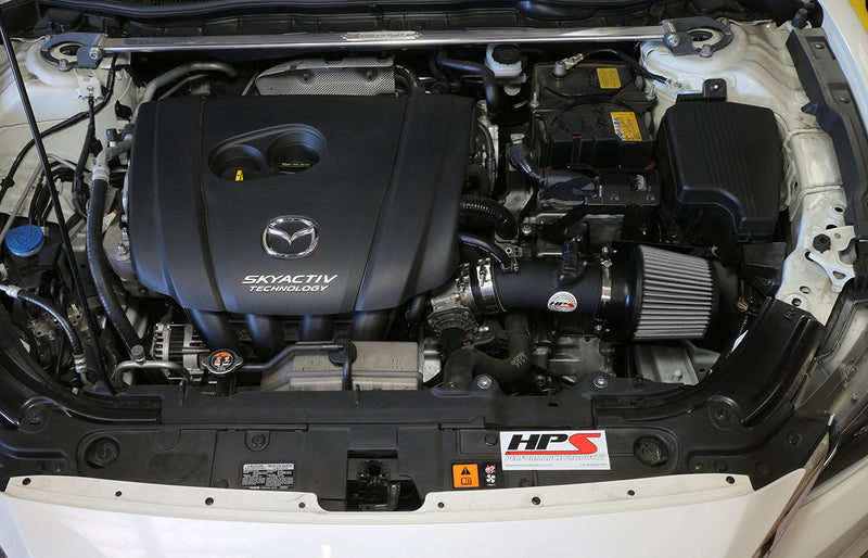 HPS Performance Air Intake - 2014-2017 Mazda Mazda6 2.5L Skyactiv - Black (827-547WB)