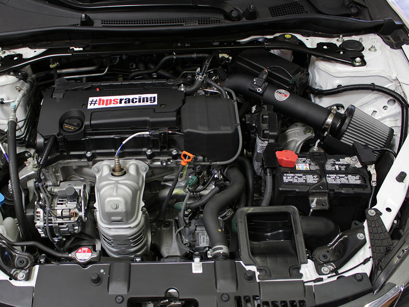 HPS Performance Air Intake - 2013-2017 Honda Accord 2.4L - Black (827-555WB)