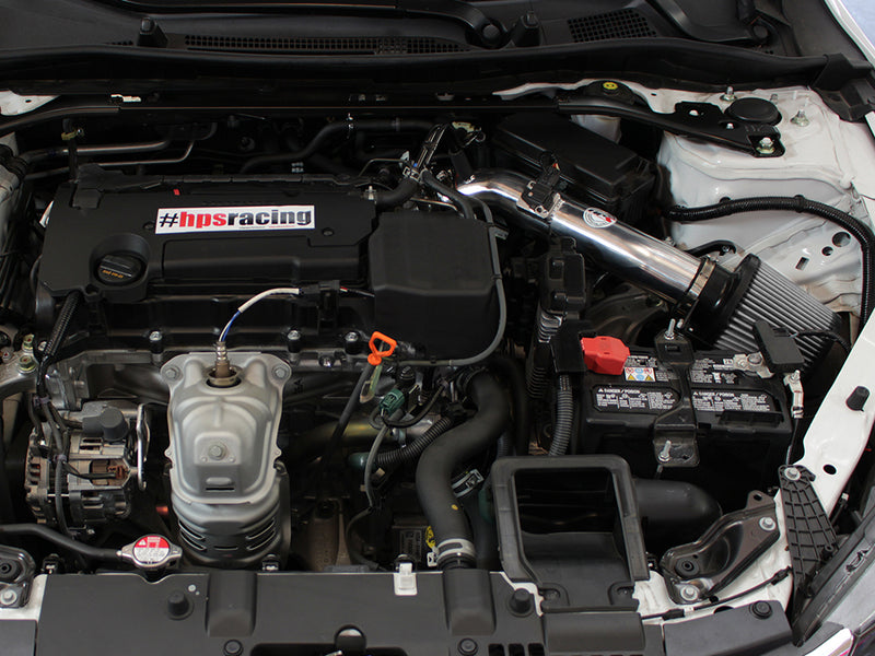 HPS Performance Air Intake - 2013-2017 Honda Accord 2.4L - Polished (827-555P)