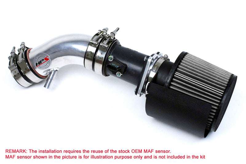 HPS Performance Air Intake - 2002-2006 Nissan Altima 2.5L 4Cyl - Polished (827-570P)