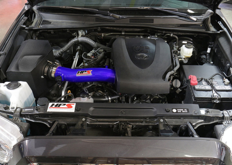 HPS Performance Air Intake - 2016-2023 Toyota Tacoma 3.5L V6 - Blue (827-595BL)