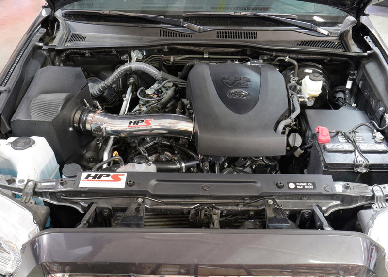 HPS Performance Air Intake - 2016-2023 Toyota Tacoma 3.5L V6 - Polished (827-595P)